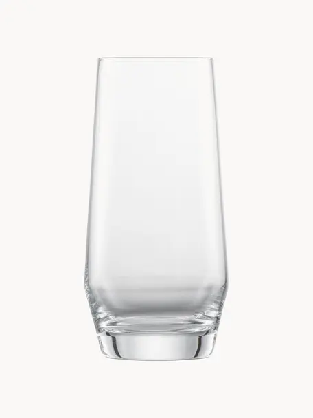 Vasos highball de cristal Pure, 4 uds., Cristal Tritan, Transparente, Ø 8 x Al 17 cm, 540 ml