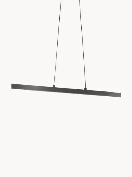 Grande suspension LED Stripe, Noir, larg. 140 x haut. 6 cm