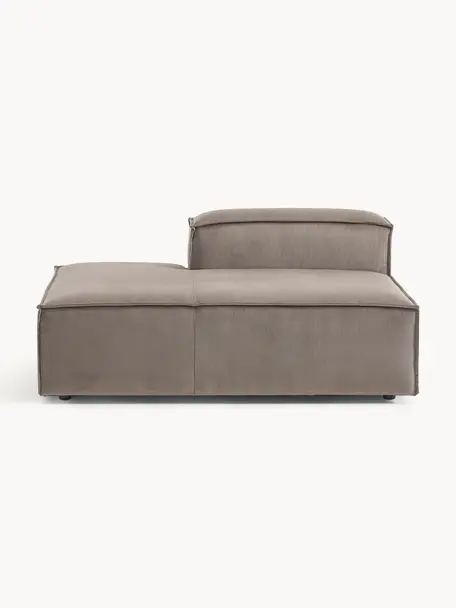 Chaise longue module Lennon van corduroy, Bekleding: corduroy (92% polyester, , Frame: massief grenenhout, multi, Poten: kunststof Dit product is , Corduroy taupe, B 150 x D 119 cm, rugleuning rechts