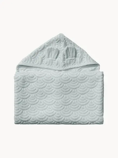 Ręcznik dla dzieci z bawełny organicznej Wave, 100% bawełna organiczna z certyfikatem GOTS, Szałwiowy zielony, S 70 x D 130 cm