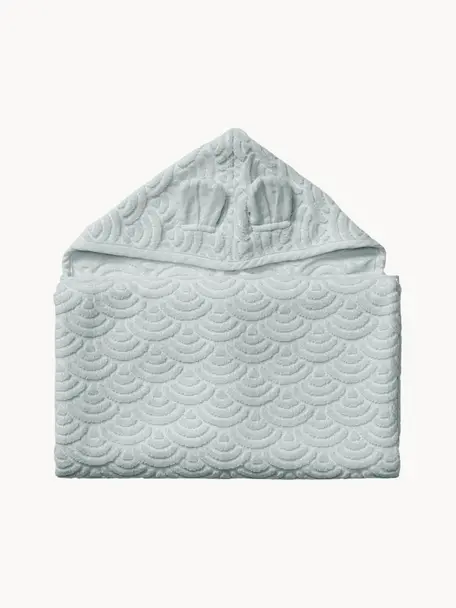 Babyhanddoek Wave van biokatoen, 100% katoen (Bio), GOTS-gecertificeerd, Saliegroen, B 70 x L 130 cm