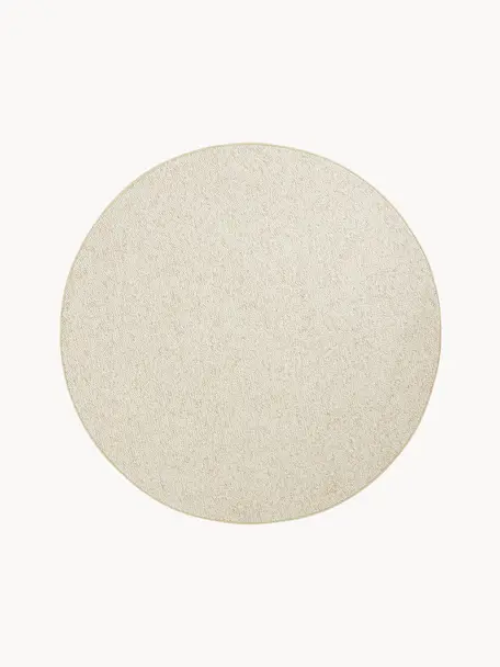 Runder Niederflor-Teppich Lyon mit Schlingen-Flor, Flor: 100 % Polypropylen Rücken, Cremeweiß, Ø 200 cm (Größe L)