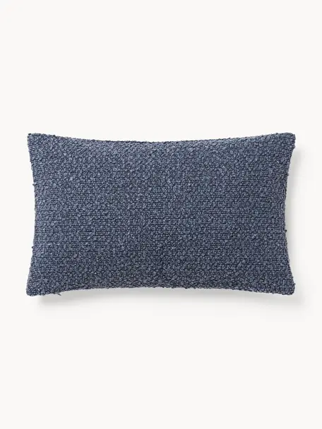 Housse de coussin 30x50 en bouclette Bellamie, Tissu bouclette (95 % polyester, 5 % polyacrylique)

La bouclette est une matière qui se caractérise par sa texture aux courbes irrégulières. La surface caractéristique est créée par des boucles tissées de fils différents qui confèrent au tissu une structure unique. La structure bouclée a un effet à la fois isolant et moelleux, ce qui rend le tissu particulièrement douillet, Bouclette gris-bleu, larg. 30 x long. 50 cm