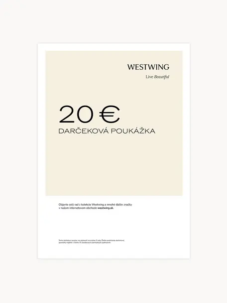 Poukaz na vytlačenie, Digitálny poukaz, po prijatí platby dostanete e-mail s odkazom na váš poukaz. Súbor PDF si jednoducho uložte a text vytlačte, Biela, zelená, 20