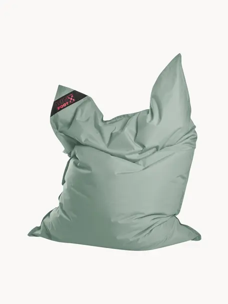 Pouf sacco grande Scuba, Rivestimento: 100% polipropilene resist, Verde salvia, Larg. 130 x Alt. 170 cm