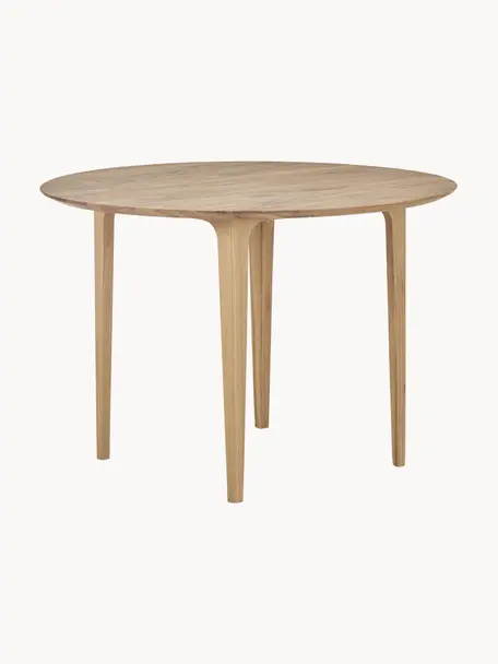 Tavolo rotondo in legno di quercia Archie, Ø 110 cm, Legno di quercia massiccio oliato 
100% legno FSC (Forest Stewardship Council) proveniente da foreste sostenibili, Legno di quercia, Ø 110 cm
