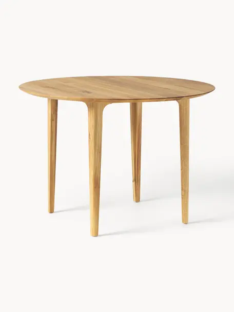Runder Esstisch Archie aus Eichenholz, Ø 110 cm, Massives Eichenholz, geölt
100 % FSC Holz aus nachhaltiger Forstwirtschaft, Eichenholz, Ø 110 cm