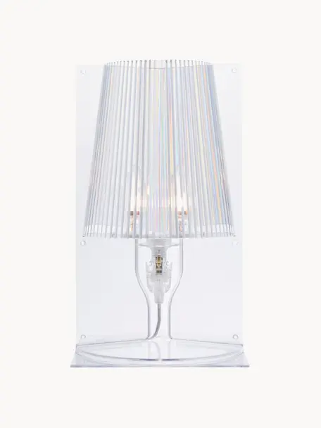 Lampada da tavolo LED Take, Lampada: plastica, Trasparente, Larg. 19 x Alt. 31 cm
