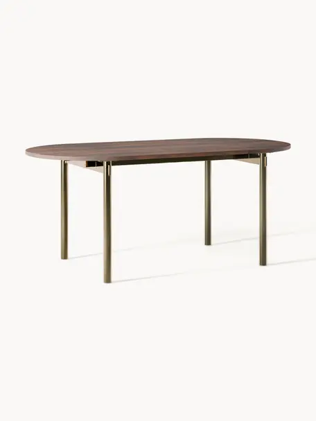 Table ovale Mavi, tailles variées, Bois d'acacia, larg. 180 x prof. 90 cm