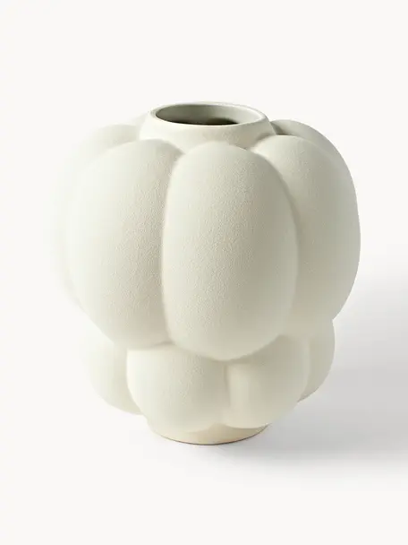 Keramická váza Uva, V 28 cm, Keramika, Lomená biela, Ø 26 x V 28 cm