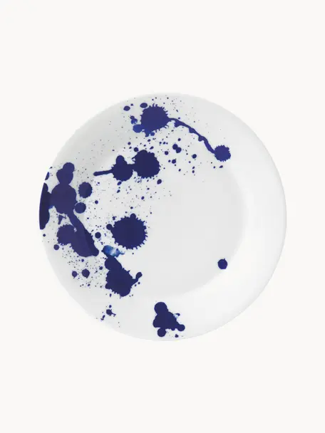 Frühstücksteller Pacific Blue aus Porzellan, Porzellan, Abstrakt, Ø 24 cm