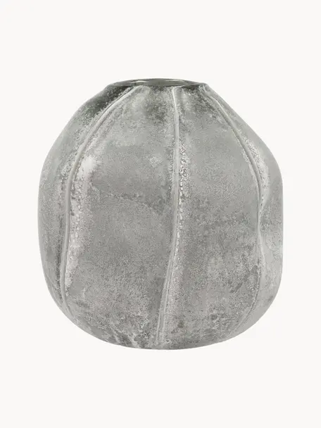 Glas-Vase Sigt in organischer Form, Glas, Grau, Ø 25 x H 27 cm