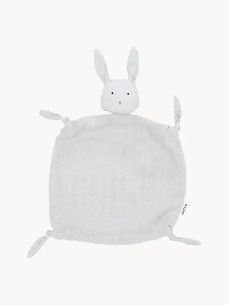 Doudou bébé Agnete, 100% coton bio, certifié Oeko-Tex, Blanc, larg. 35 x long. 35 cm