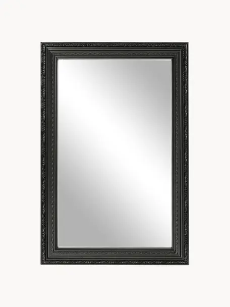 Barokní nástěnné zrcadlo Muriel, Černá, Š 40 cm, V 60 cm