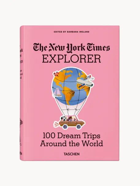 Kniha: The New York Times Explorer -100 Trips Around the World (Anglicky), Papír, Růžová, více barev, Š 17 cm, D 24 cm