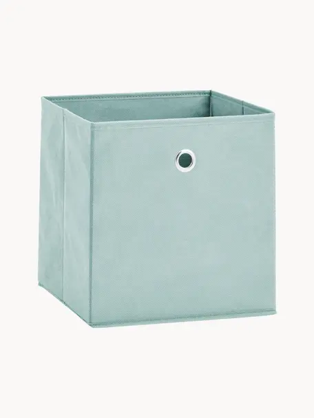 Aufbewahrungsbox Lisa, Bezug: Vlies, Gestell: Pappe, Metall, Mintgrün, B 28 x H 28 cm