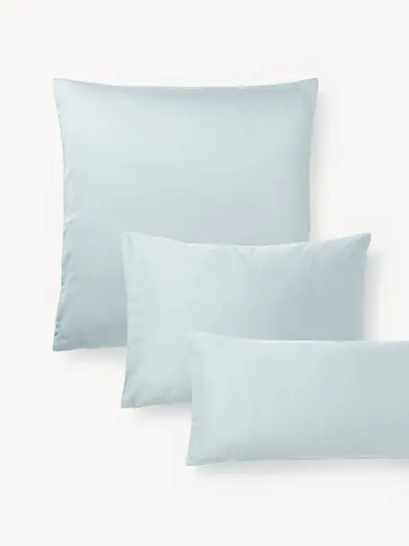Taie d'oreiller en satin de coton Comfort, Bleu ciel, larg. 50 x long. 70 cm
