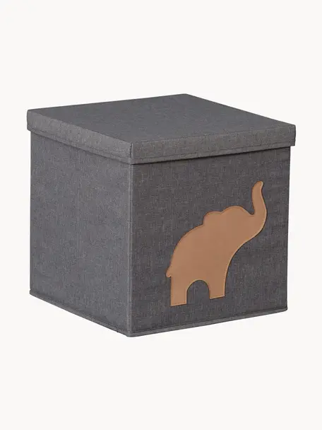 Úložný box Premium, Tmavě šedá, slon, Š 30 cm, H 30 cm