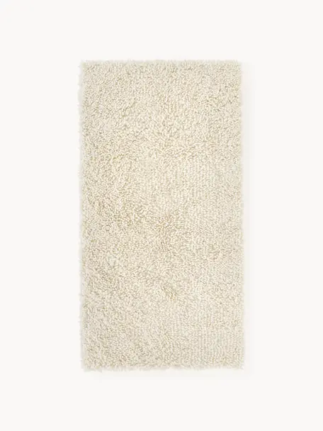 Tapis à poils longs en laine Kasper, 80 % laine (certifiée RWS), 20 % coton

Les tapis en laine peuvent perdre des fibres lors des premières semaines et des peluches peuvent se former, ce phénomène est naturel et diminue à mesure de votre usage et du temps, Blanc crème, larg. 80 x long. 150 cm (taille XS)