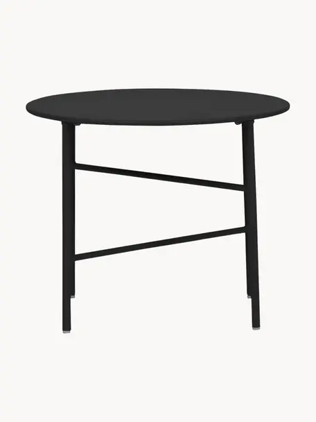 Zahradní odkládací stolek z kovu Vitus, Potažený kov, Černá, Ø 50 cm, V 40 cm