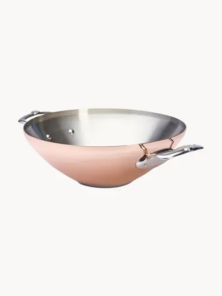 Wok z miedzi Prima Matera, Miedź, Odcienie miedzi, Ø 32 x W 13 cm