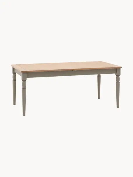 Rozkládací jídelní stůl ze dřeva Eton, 180-230 x 95 cm, Dubové dřevo, taupe, Š 180 cm, H 95 cm