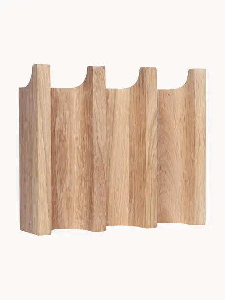 Nástenný vešiak z dubového dreva Column, Dubové drevo, Dubové drevo, Š 21 x V 18 cm