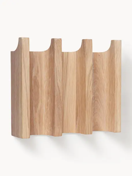 Perchero de pared de roble Column, Madera de roble, Roble, An 21 x Al 18 cm