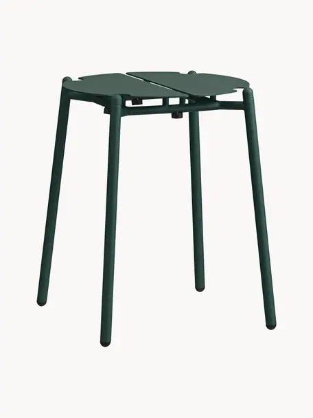 Kovová záhradná stolička Novo, Potiahnutá oceľ, Tmavozelená, Ø 35 x V 45 cm