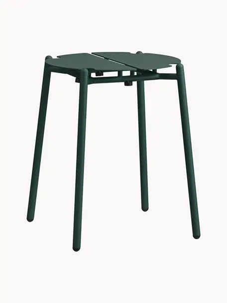 Tabouret de jardin de métal Novo, Acier, enduit, Vert foncé, Ø 24 cm