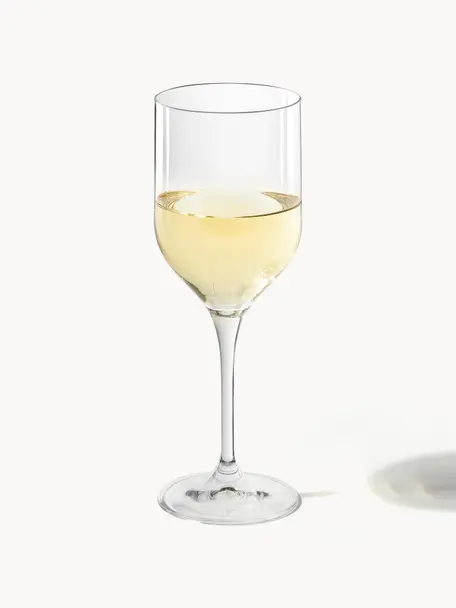Copas de vino blanco Eleia, 4 uds., Vidrio, Transparente, Ø 8 x Al 22 cm, 555 ml