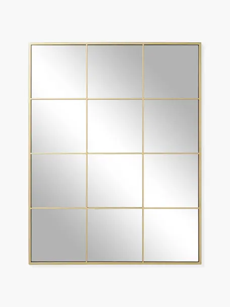 Štvorcové nástenné zrkadlo Clarita, Odtiene zlatej, Š 70 x V 90 cm