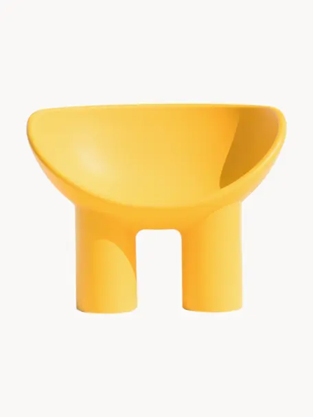 Fauteuil lounge en plastique Roly Poly, Plastique, Jaune soleil, larg. 84 x prof. 57 cm