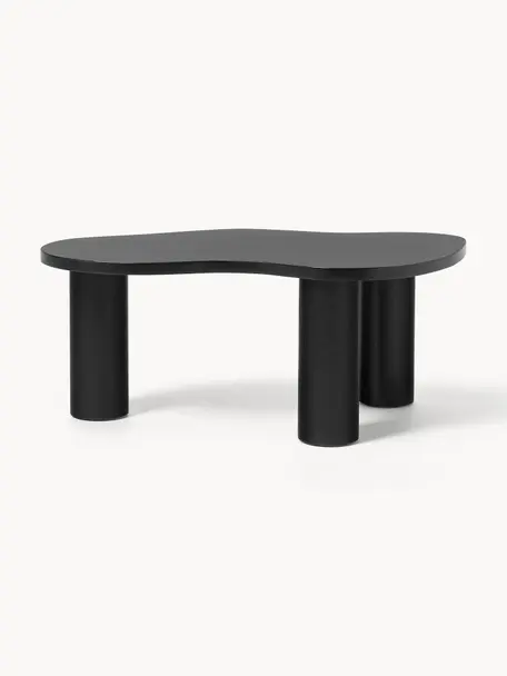 Konferenční stolek z dubového dřeva v organickém tvaru Didi, Masivní dubové dřevo, lakované

Tento produkt je vyroben z udržitelných zdrojů dřeva s certifikací FSC®., Černá, Š 90 cm, H 51 cm