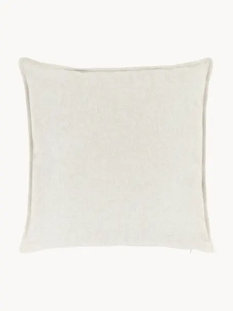 Bankkussen Lennon, Bekleding: 100% polyester, Gebroken wit, B 60 x L 60 cm