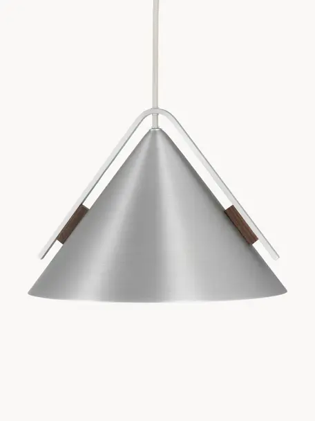 Lampa wisząca Cone, różne rozmiary, Odcienie srebrnego, Ø 40 x W 30 cm