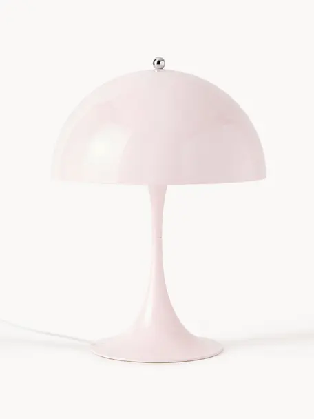 Lampada da tavolo a LED con luce regolabile e timer Panthella, alt. 34 cm, Paralume: acciaio rivestito, Struttura: alluminio rivestito, Acciaio rosa chiaro, Ø 25 x Alt. 34 cm