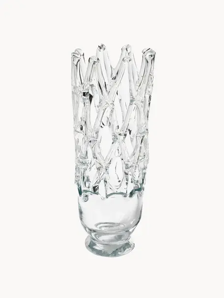 Glasvase Timantti, H 41 cm, Glas, Transparent, Ø 15 x H 41 cm