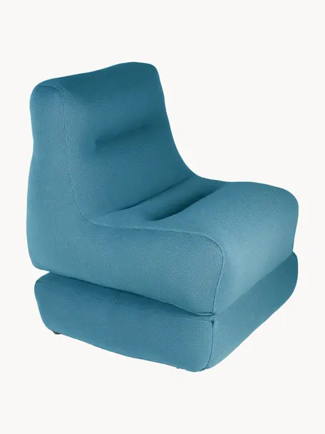 Sillón artesanal reclinable para exterior Pool, Tapizado: 70% PAN + 30% PES, imperm, Azul petróleo, An 75 x Al 85 cm