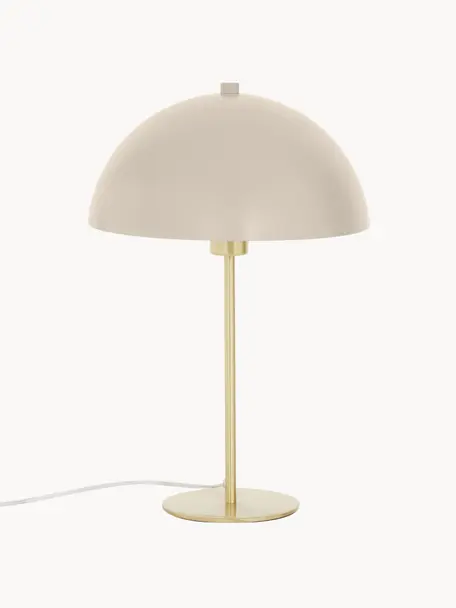 Lampa stołowa Matilda, Odcienie mosiądzu, beżowy, Ø 29 x W 45 cm