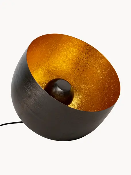 Lámpara de pie Apollon, Cable: plástico, Negro, dorado, Ø 35 x Al 31 cm