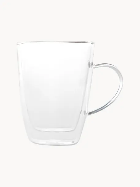 Doppelwandiges Teeglas Isolate, 2 Stück, Borosilikatglas, Transparent, Ø 8 x H 11 cm, 250 ml