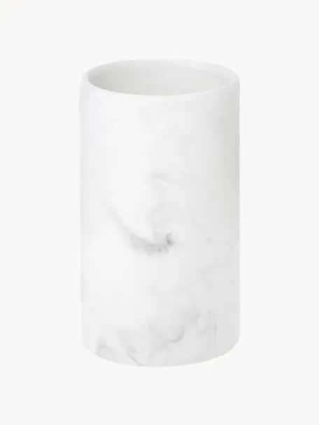 Kelímek na zubní kartáčky z keramiky Daro, Keramika, Bílá, Ø 7 cm, V 11 cm