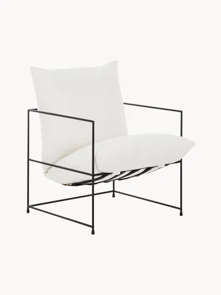 Čalúnené kreslo Wayne, Lomená biela, Š 69 x H 74 cm