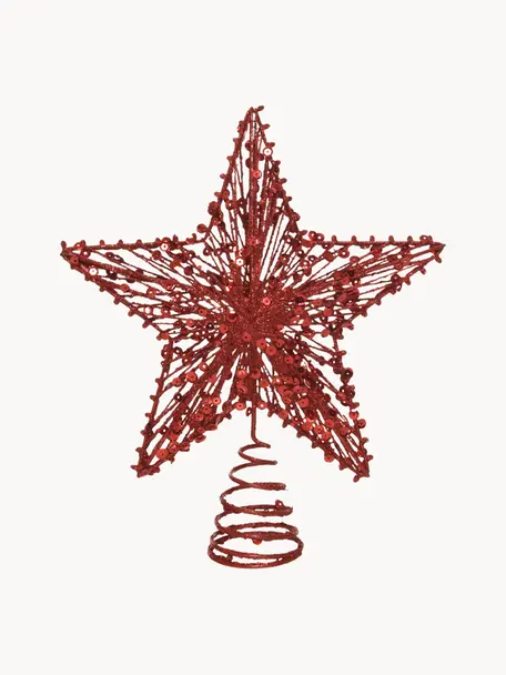 Weihnachtsbaumspitze Elise, Metall, beschichtet, Rot, B 20 x H 23 cm