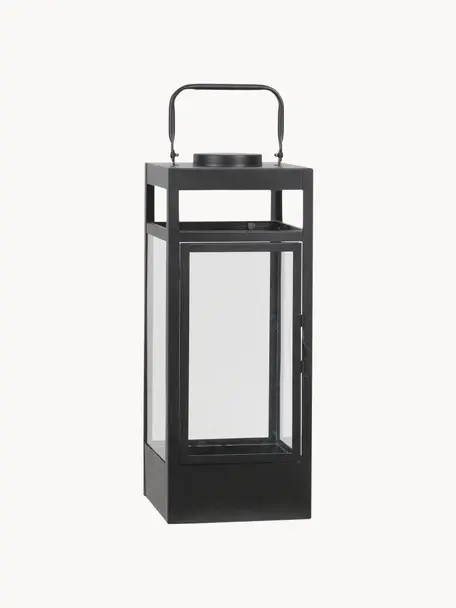 Prenosný LED lampáš Flint, na batérie, Čierna, priehľadná, Š 17 x V 42 cm