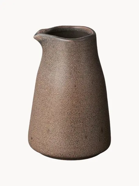 Handgefertigtes Milchkännchen Kumi, Steingut, glasiert, Taupe, 290 ml