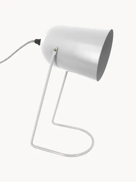Kleine Retro-Tischlampe Enchant, Lampenschirm: Metall, beschichtet, Lampenfuß: Metall, beschichtet, Off White, Ø 18 x H 30 cm