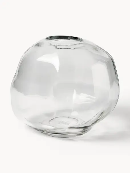 Jarrón de vidrio Pebble, Ø 28 cm, Vidrio, Transparente, Ø 28 x Al 28 cm