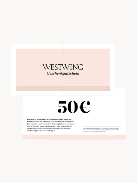 Gutscheinkarte, Gutschein auf edlem Papier, in hochwertigem Kuvert, Weiß, Rosa, 50